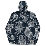 Toloa Collection: Men’s Navy Blue Seashell by the Seashore Toloa windbreaker jacket