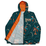 Toloa Collection: Men’s Deep Sea Green/Palm Tree/Toloa Windbreaker Jacket
