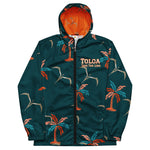Toloa Collection: Men’s Deep Sea Green/Palm Tree/Toloa Windbreaker Jacket