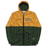 Toloa Collection: Men’s Color Sunshine/Tropical Green Pinstripe Toloa Windbreaker Jacket