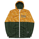 Toloa Collection: Men’s Color Sunshine/Tropical Green Pinstripe Toloa Windbreaker Jacket