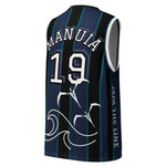 Toloa Collection: Shadows Of the Sea - Dark Purple/Black/Teal Manuia Jersey