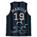 Toloa Collection: Shadows Of the Sea - Dark Purple/Black/Teal Manuia Jersey