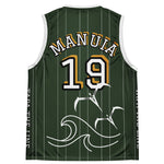 Toloa Collection: Tropical Green Pinstripe Manuia Jersey