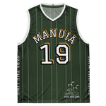 Toloa Collection: Tropical Green Pinstripe Manuia Jersey