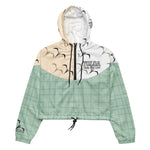Toloa Collection: Womens Cool Mint/Papaya Whip/Coconut Cream Cropped Windbreaker Jacket