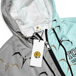 Toloa Collection: Women’s Skyblue Pinstripe cropped windbreaker