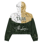 Toloa Collection: Womens Green pinstripe /Sandy Beach/Coconut Cream Windbreaker Jacket