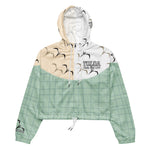Toloa Collection: Womens Cool Mint/Papaya Whip/Coconut Cream Cropped Windbreaker Jacket