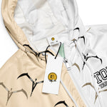 Toloa Collection: Womens Cool Mint/Papaya Whip/Coconut Cream Cropped Windbreaker Jacket
