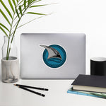 TAPA The Line Teal, Black, and Grey Shark Seal Sticker