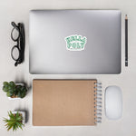 Green Outline "HELLA POLY" Stickers