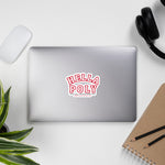 Red Outline "HELLA POLY" Stickers