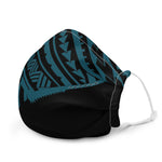 Premium Half/Half Tatau NifoOti face mask - Teal/Black