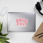 Red Outline "HELLA POLY" Stickers