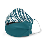 Premium Half/Half Tautau NifoOti face mask - Teal/White