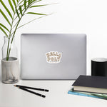 Brown Outline "HELLA POLY" Stickers