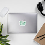 Green Outline "HELLA POLY" Stickers