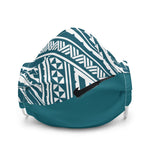 Premium Half/Half Tautau NifoOti face mask - Teal/White