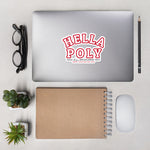 Red Outline "HELLA POLY" Stickers
