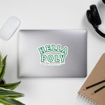 Green Outline "HELLA POLY" Stickers