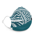 Premium Half/Half Tautau NifoOti face mask - Teal/White