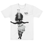 Blasted Taupou on Crew Neck Line T Shirt